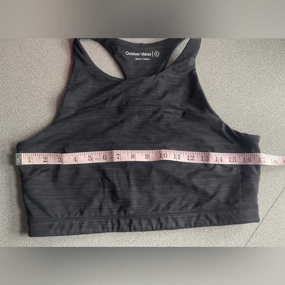 Outdoor Voices Grey Heathered Crop Sports Bra Size XL - Picture 5 of 7